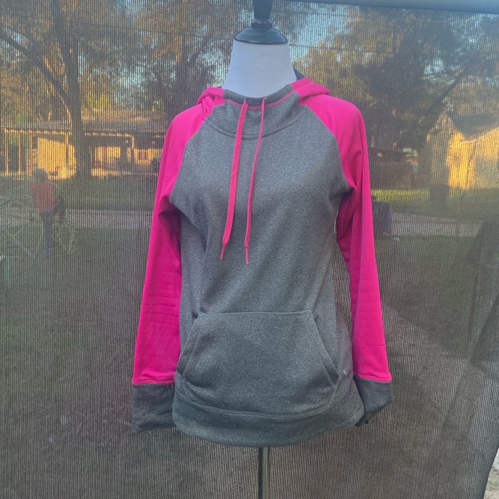 Danskin Now Pink and Heather Gray hoodie